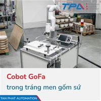 Ứng dụng Cobot Gofa tráng men gốm sứ