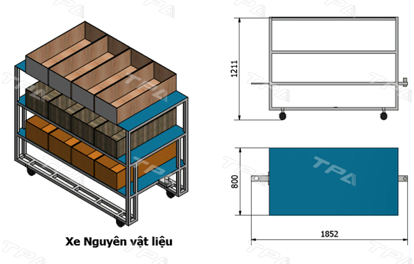 AGV cấp nguyên vật liệu 