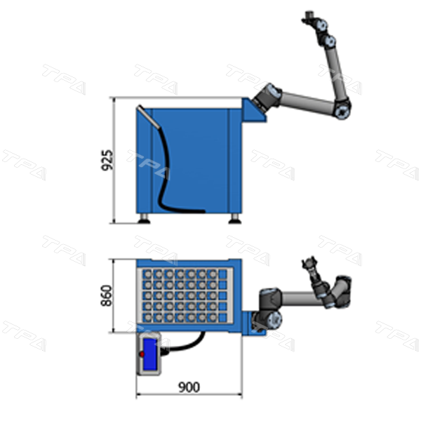 Robot gắp phôi vào máy CNC & Start