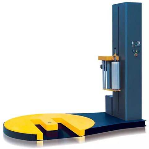 Máy quấn màng pallet có bàn xoay rãnh